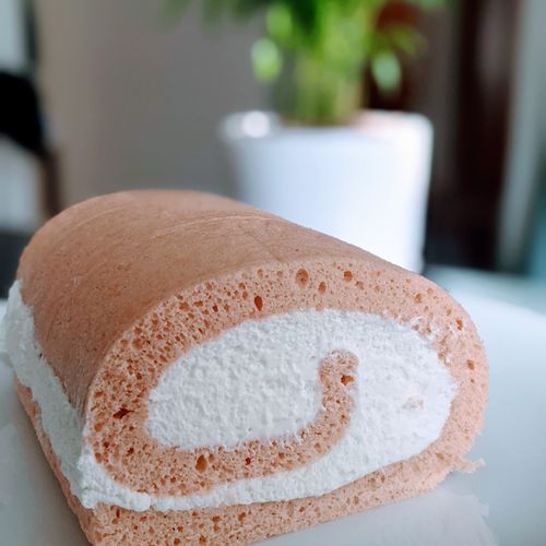 Cherry blossom swiss roll