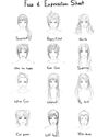 12 different character busts featuring a number of emotional expressions